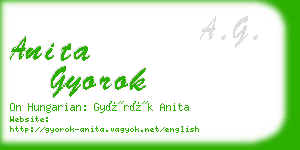 anita gyorok business card